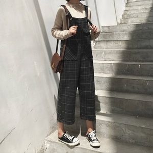 Aesthetic Grid overalls